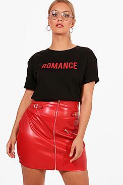 Boohoo Plus Eve Romance Printed Tee