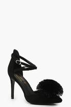 Boohoo Pom Pointed Court Shoes