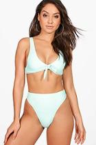 Boohoo Tenerife Mix And Match Knotted Triangle Top