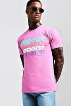 Boohoo Repeat Repeat Slogan T-shirt