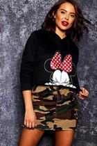 Boohoo Disney Minnie Peep Crop Hoodie
