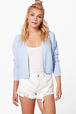 Boohoo Olivia Edge To Edge Crop Cardigan