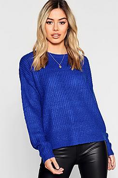 Boohoo Petite Fisherman Knit Chunky Jumper