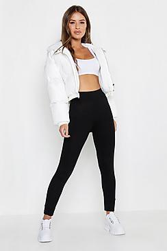Boohoo Petite High Waisted Basic Jersey Leggings