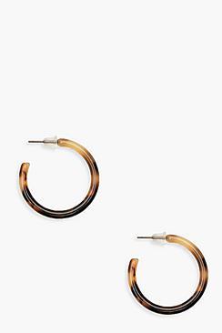 Boohoo Marble Hoop Earrings