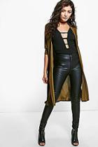 Boohoo Hannah Split Side Duster Coat