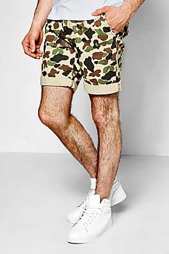 Boohoo Camo Chino Shorts
