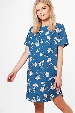 Boohoo Erin Floral Shift Dress