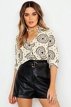 Boohoo Woven Paisly Shirt