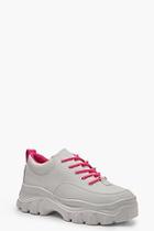 Boohoo Neon Chunky Cleated Colour Pop Trainers