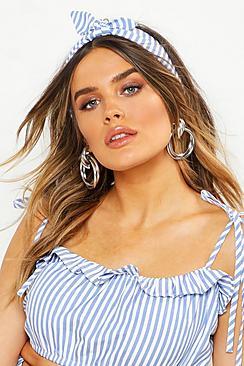 Boohoo Poplin Stripe Headband