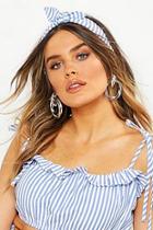 Boohoo Poplin Stripe Headband