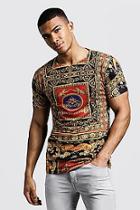 Boohoo Regal Baroque Design T-shirt