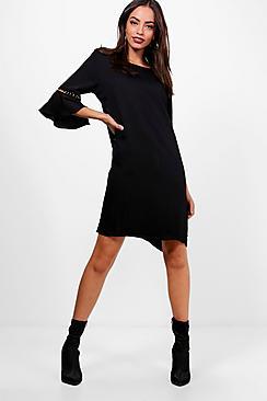 Boohoo Isabelle Sleeve Detail Shift Dress