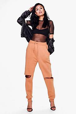 Boohoo Lola Split Knee Sweat Joggers