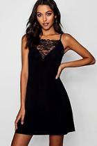 Boohoo Tall Lace Insert Cami Mini Dress