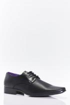 Boohoo Perforated Formal Shoe Black