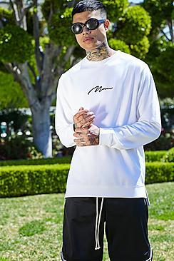 Boohoo Fm Man Signature Sweater With Step Hem