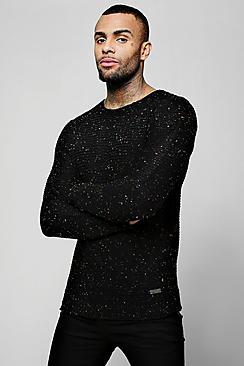 Boohoo Zip Side Crew Neck Jumper
