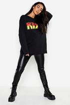 Boohoo Kiss Long Sleeve Oversized Licence T-shirt
