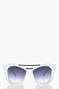 Boohoo Rachel Double Bar Statement Sunglasses