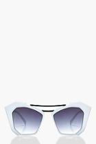 Boohoo Rachel Double Bar Statement Sunglasses
