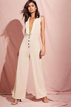 Boohoo Shawl Collar Button Front Jumpsuits