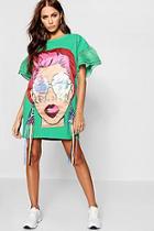 Boohoo Embellished Motif T-shirt Dress