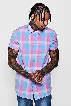Boohoo Check Short Sleeve Shirt