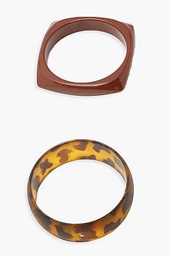 Boohoo Tortoise Shell Bracelet 2 Pack