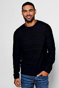 Boohoo Space Dye Crew Neck Jumper