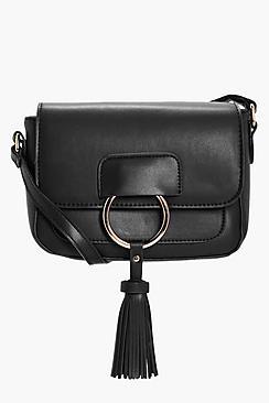 Boohoo Abigail Ring And Tassel Cross Body