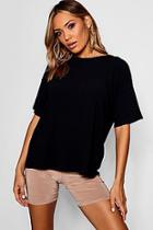 Boohoo Sarah Oversized Boxy Rib Knit T-shirt