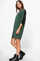 Boohoo Maria Marl Knit Hoodie Dress