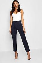 Boohoo Woven Pinstripe Tapered Trouser