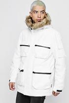 Boohoo Hooded Four Pocket Parka