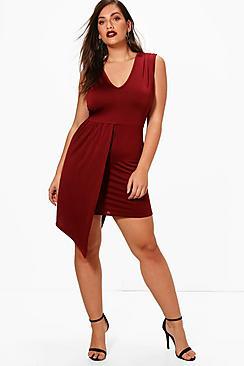 Boohoo Plus Gemma Plunge Front Bodycon