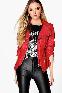 Boohoo Nancy Faux Leather Biker Jacket