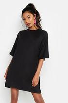 Boohoo Cotton Batwing Oversized T-shirt Dress