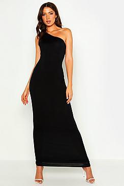 Boohoo Tall One Shoulder Maxi Dress