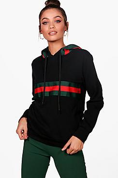 Boohoo Kennedy Sport Stripe Hoody