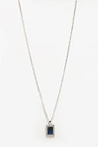 Boohoo Square And Stone Pendant Necklace