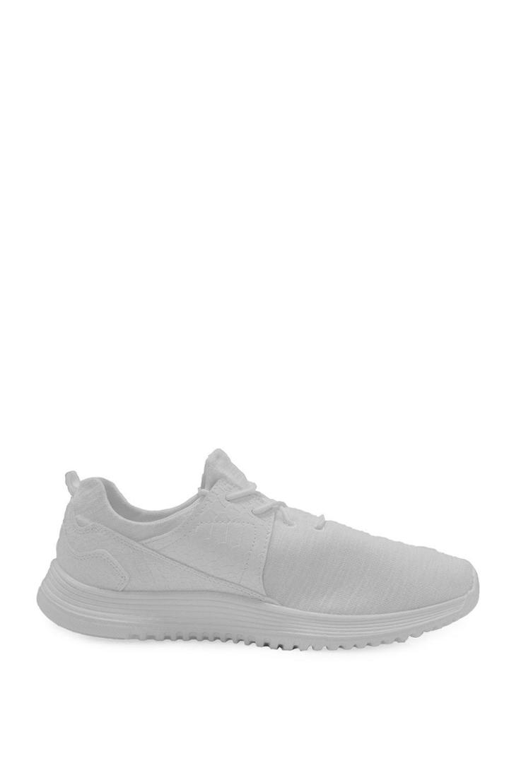 Boohoo Faux Skin Running Trainers White