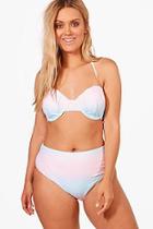 Boohoo Plus Lauren Shell Top High Waist Bikini