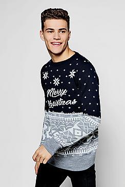 Boohoo Merry Christmas Fairisle Jumper