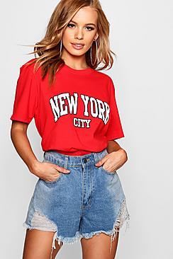 Boohoo Petite Monica New York City Slogan Tee
