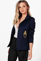 Boohoo Olivia Badge Tailored Blazer