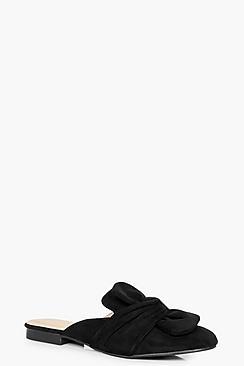 Boohoo Megan Knot Front Mule Loafer