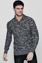 Boohoo Shawl Neck Marl Jumper