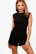 Boohoo Lace Back Woven Playsuit